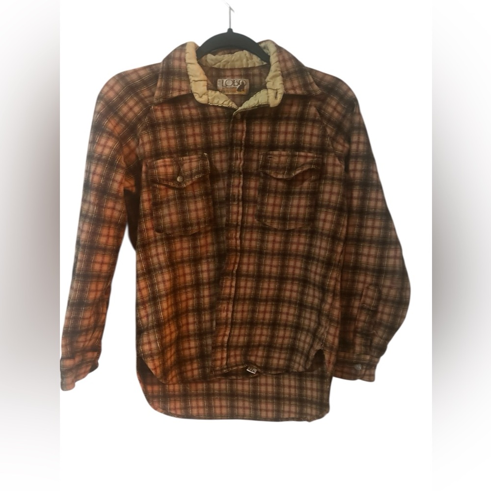 Pendleton LOBO plaid flannel Virgin wool blend Long sleeve Button down size L.